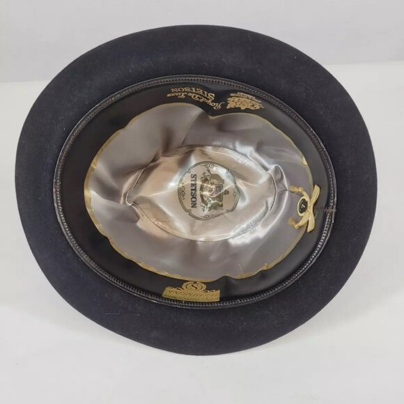 Royal De Luxe Stetson Men's Black Bowler Hat Size (7) Vintage - Picture 4 of 8